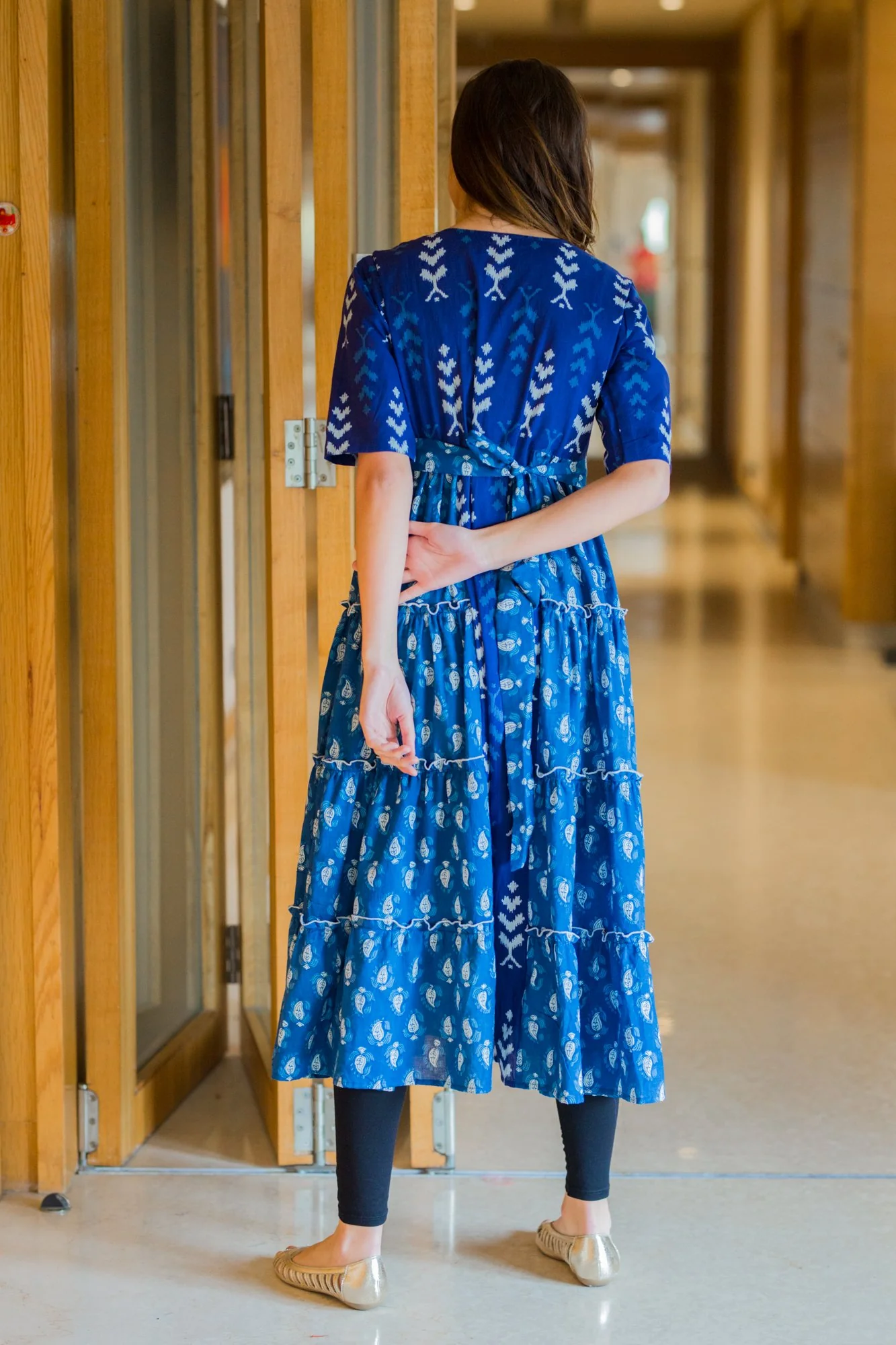 Amber Ikat Maternity & Nursing Dress Kurta - Chenance