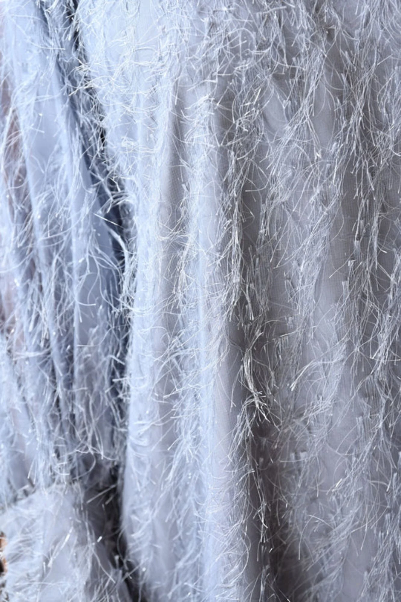 Sizzling Powder Blue Maternity Feather Dress - Chenance