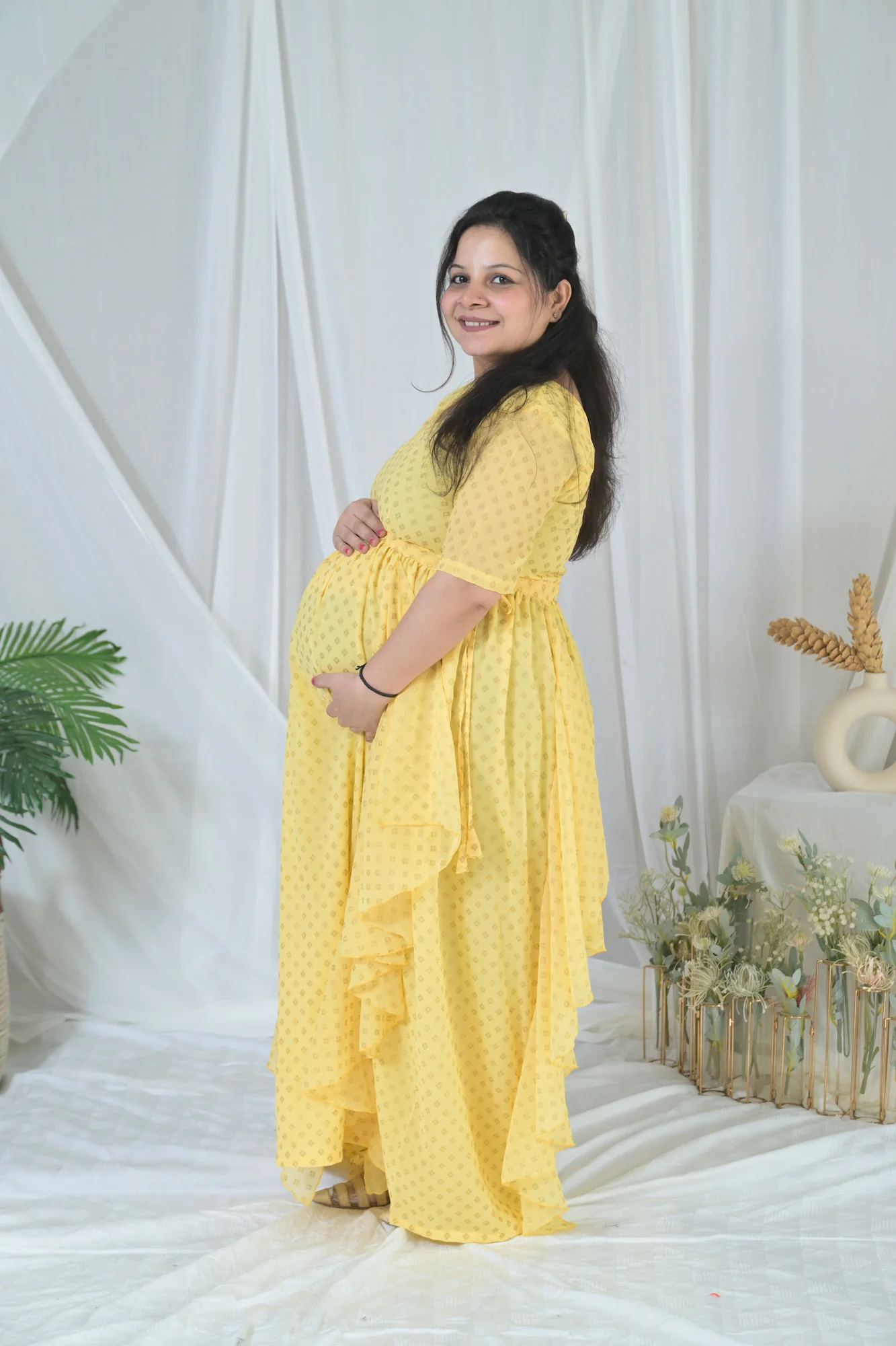 Sunshine Floral Maternity Flow Dress - Chenance